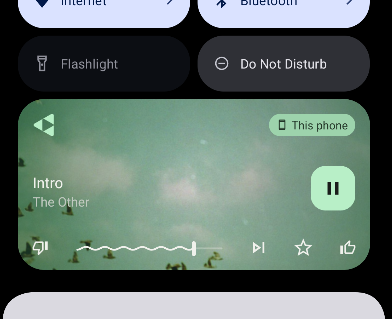 The Astiga notification widget in the Android notification area